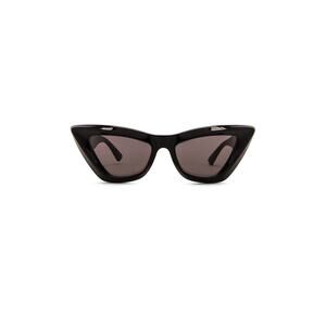 Bottega Veneta Black Cat-Eye Sunglasses